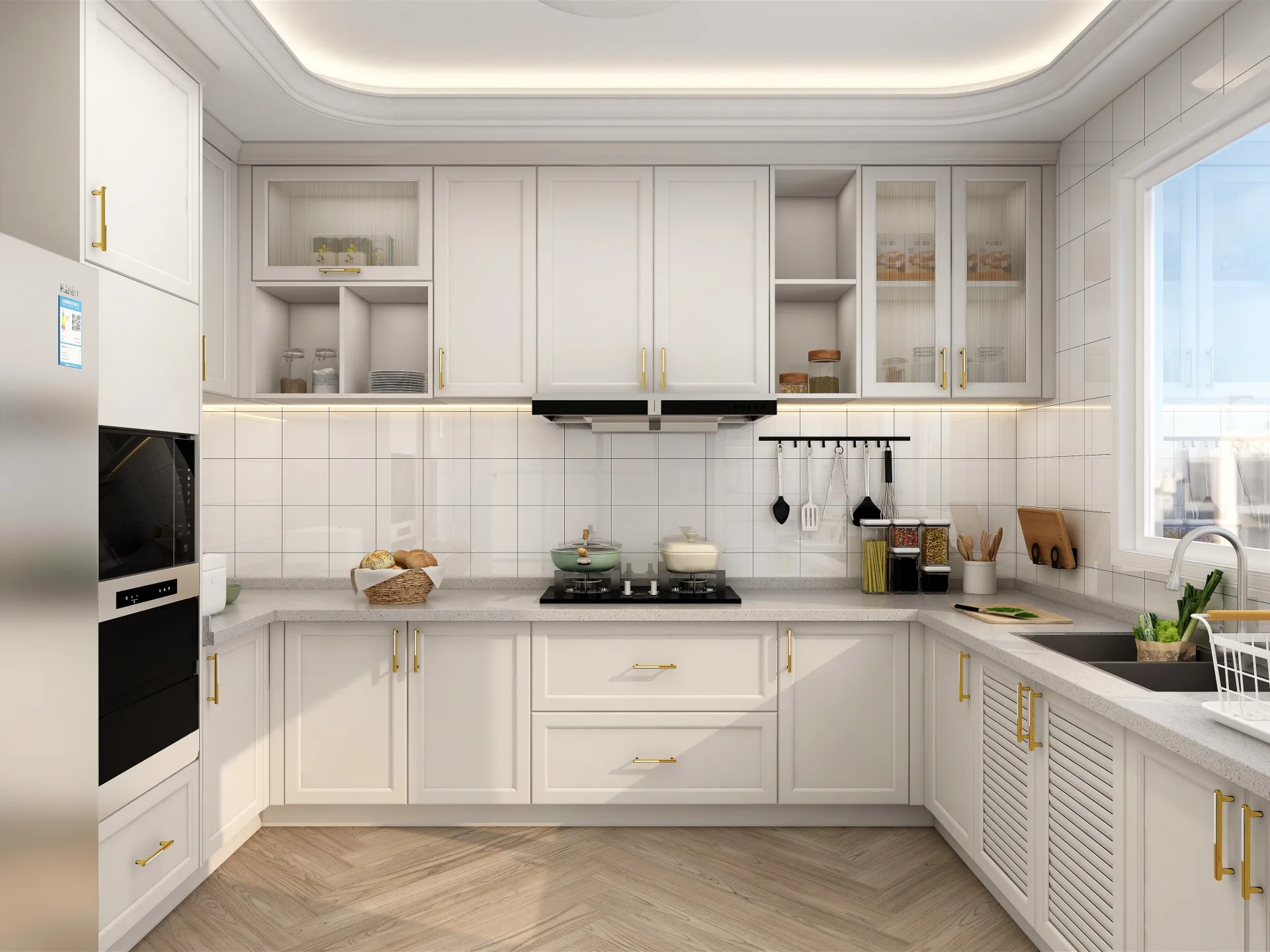 U shape Kitchen by Shell Enterprises Noida
